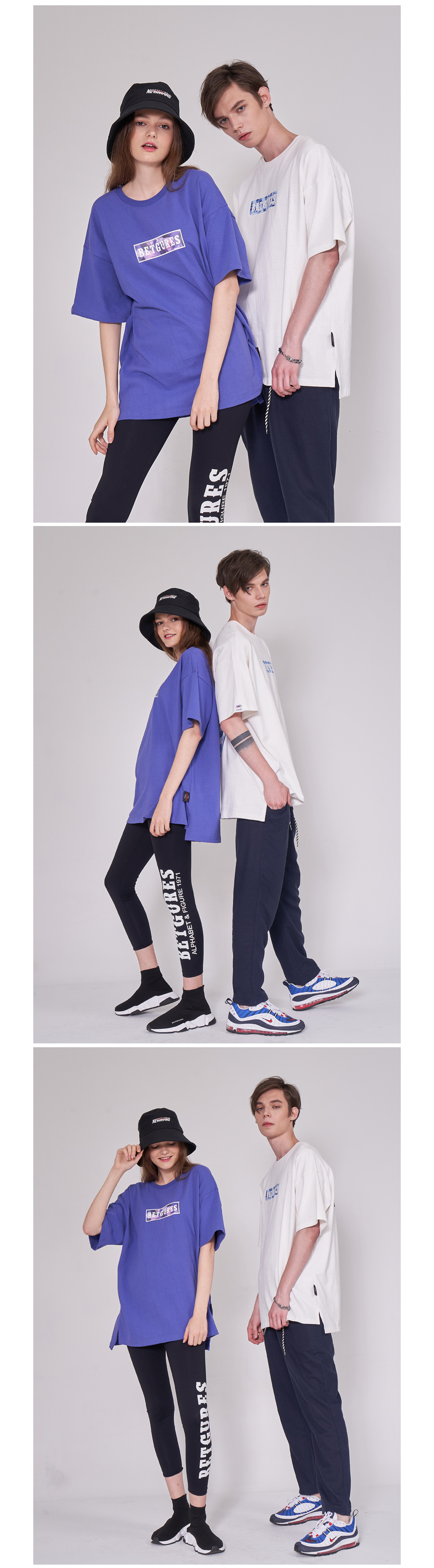 벳규어스(BETGURES) [UNISEX] 10수 십자가 트임 반팔티 백색