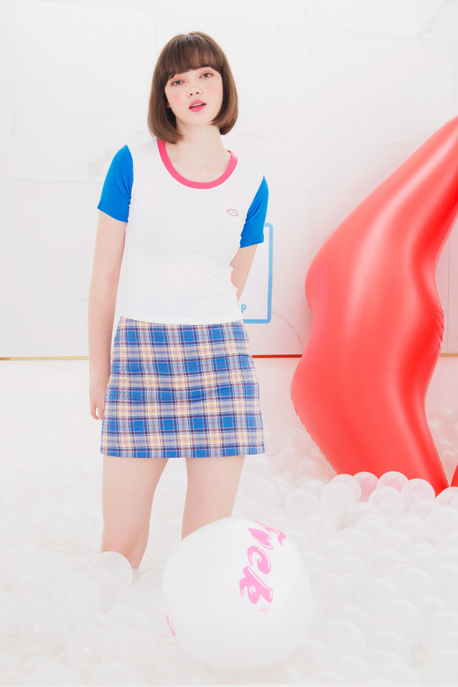 씨앤립(SEANLIP) 배색크롭티