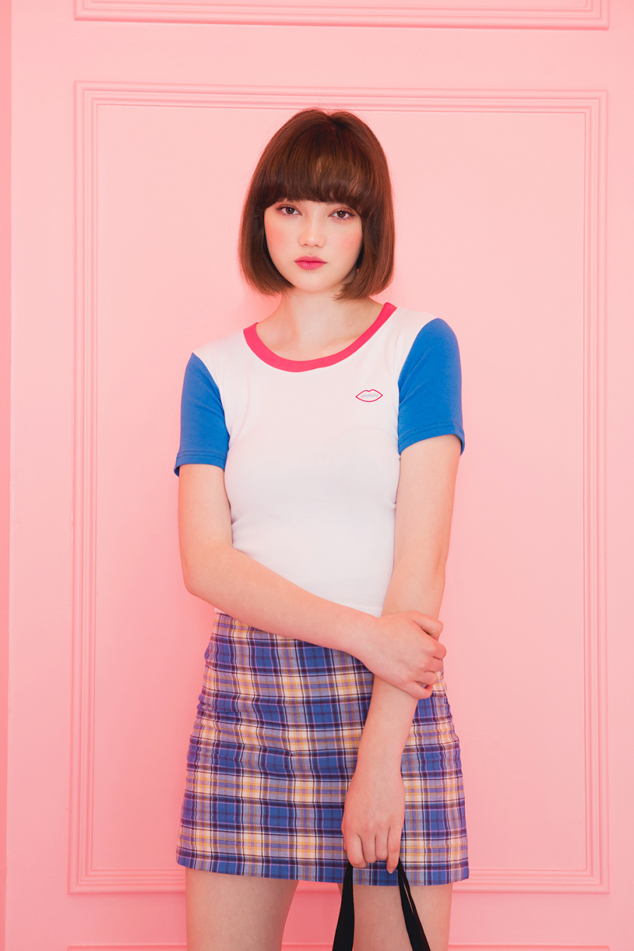 씨앤립(SEANLIP) 배색크롭티