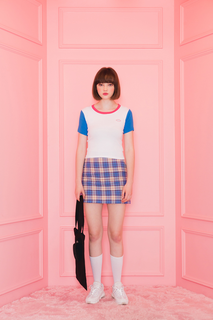 씨앤립(SEANLIP) 배색크롭티