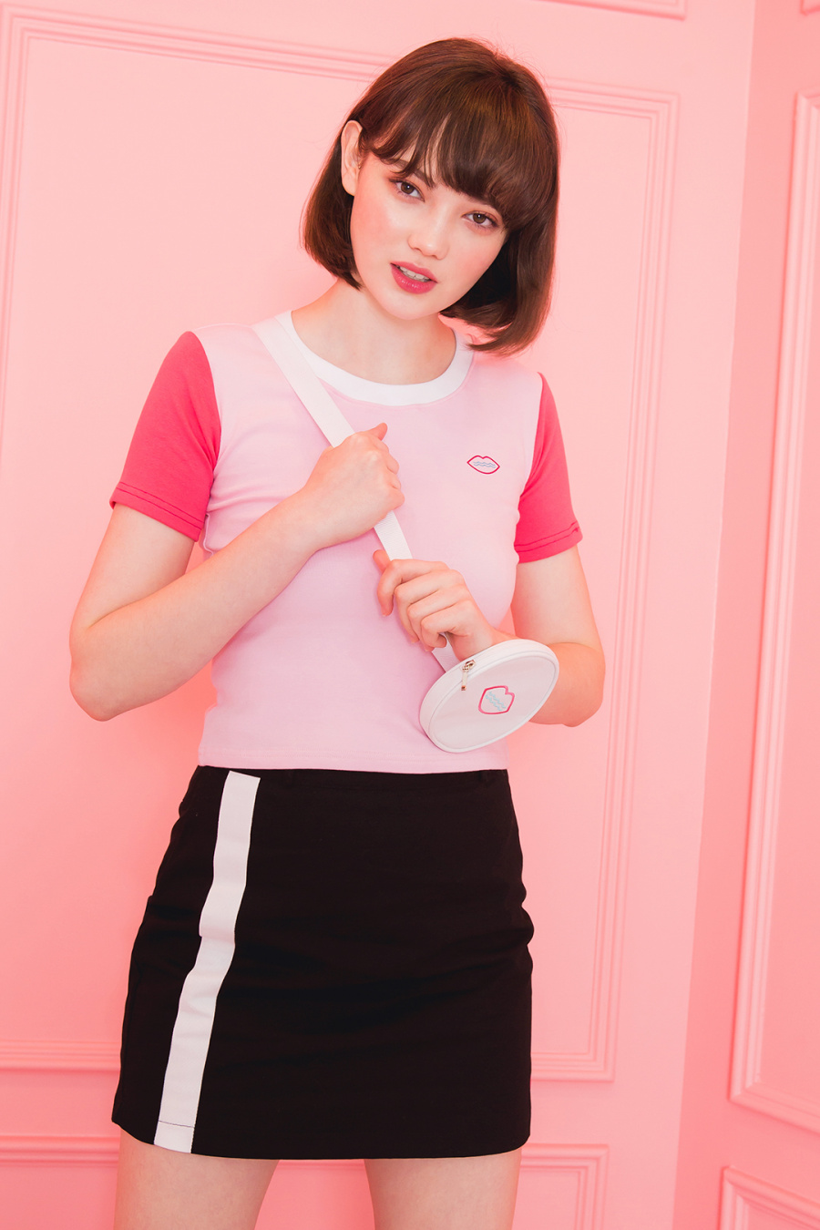 씨앤립(SEANLIP) 배색크롭티