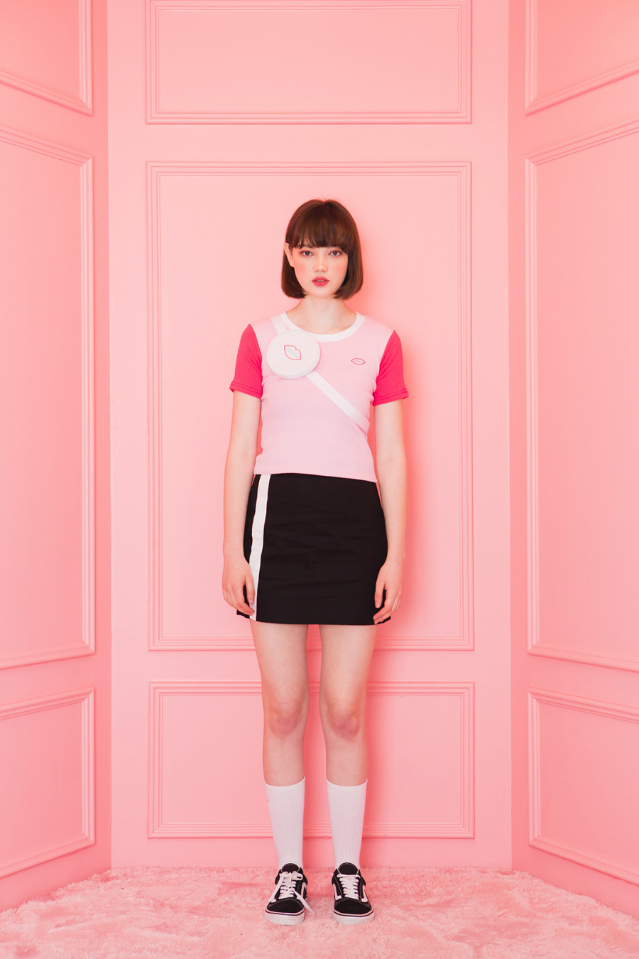 씨앤립(SEANLIP) 배색크롭티