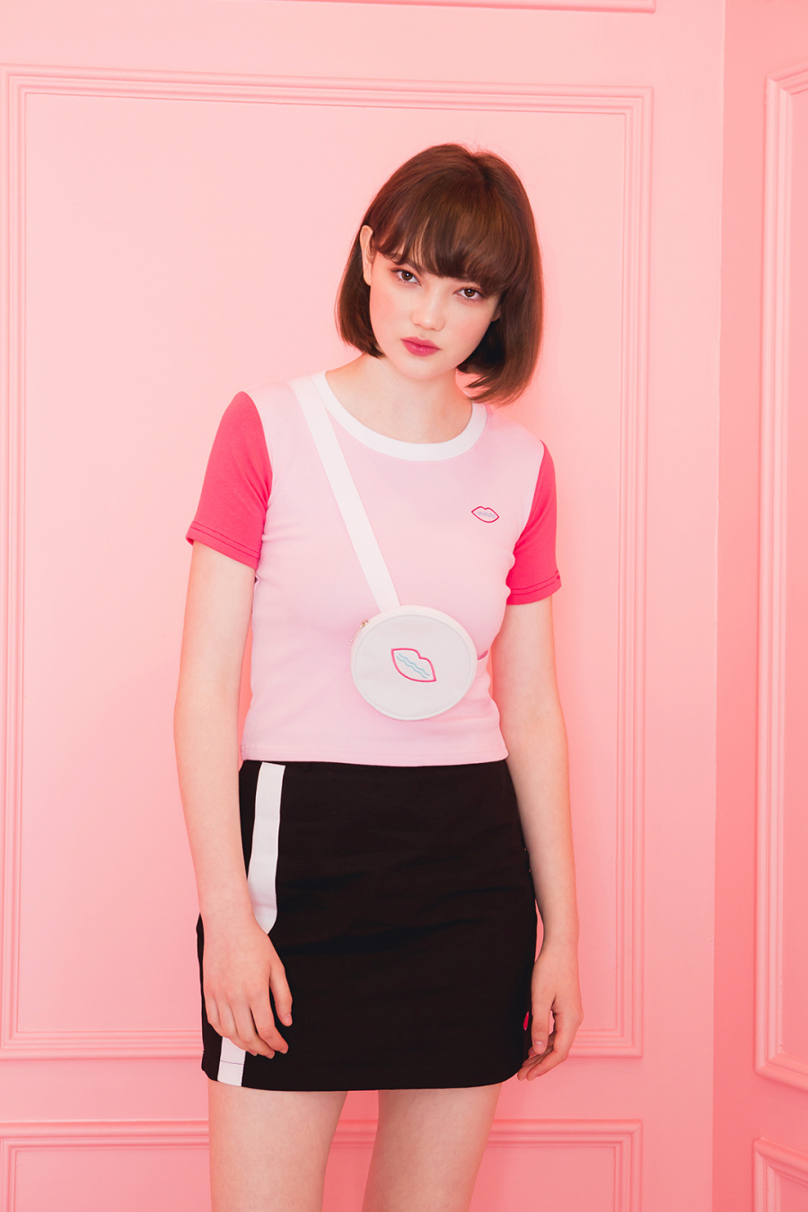 씨앤립(SEANLIP) 배색크롭티