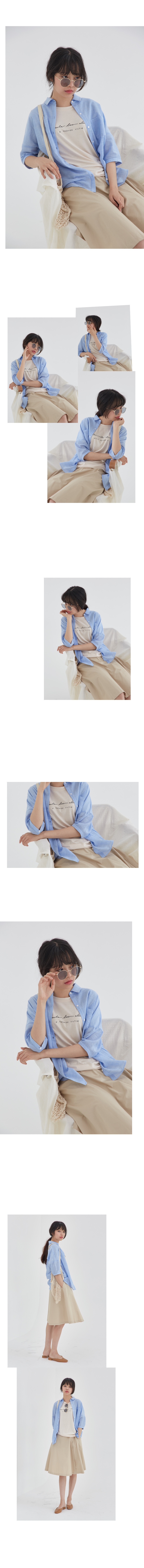 클라비스(CLOVIS) 프렌치 레터링 레이온 티 ( 2 COLOR ) CVHW82506S