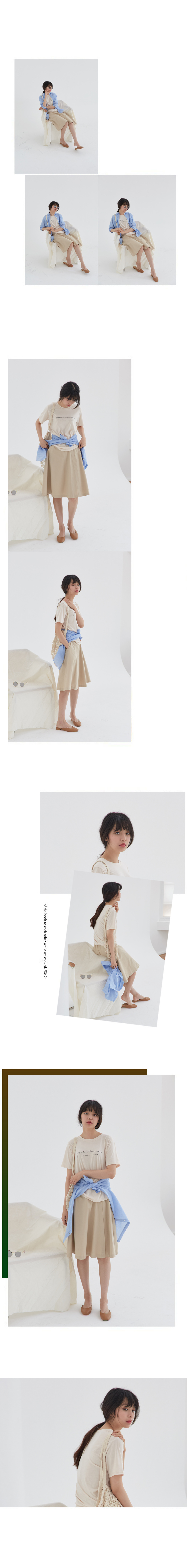 클라비스(CLOVIS) 프렌치 레터링 레이온 티 ( 2 COLOR ) CVHW82506S