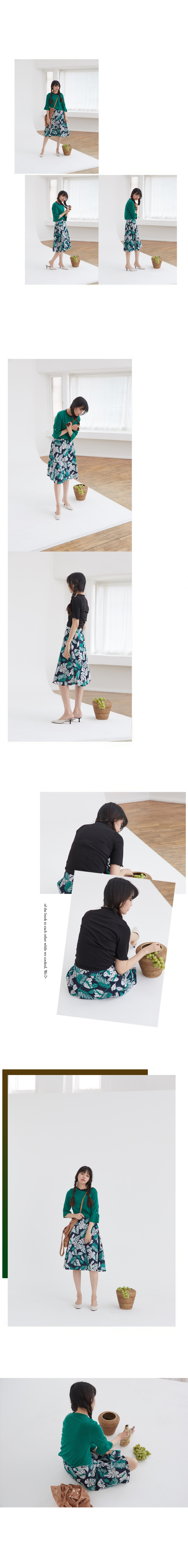 클라비스(CLOVIS) 센슈얼 튤립 네크 슬림 골지 티 ( 3 COLOR ) CVHW82502S