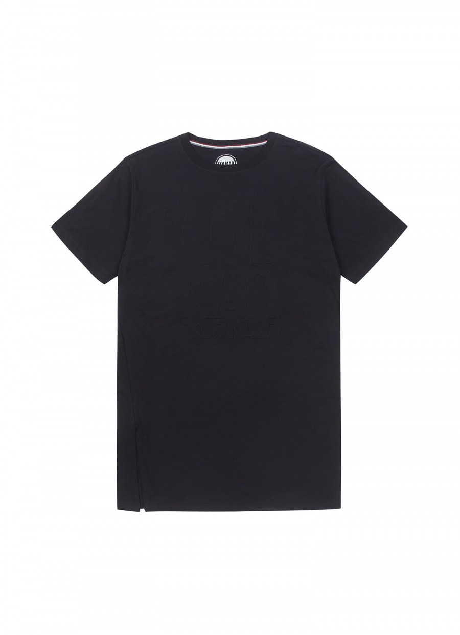 콜마(COLMAR) 여성 양각 로고 맥시 티셔츠