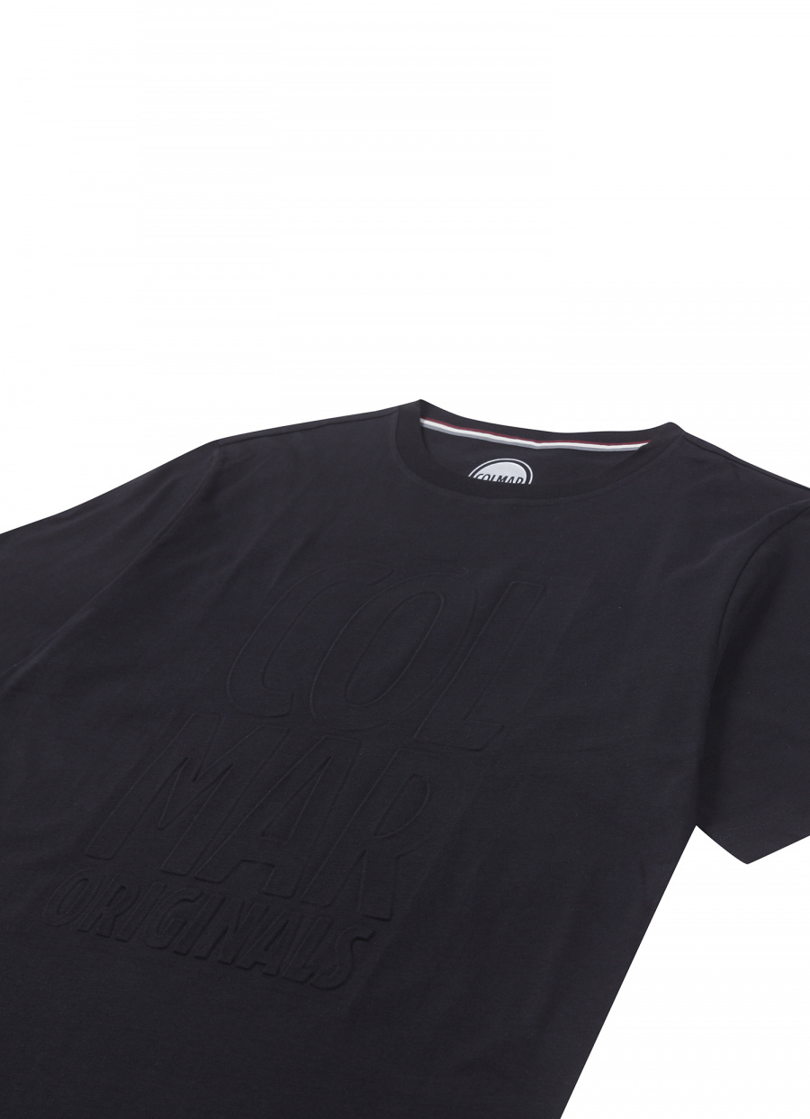 콜마(COLMAR) 여성 양각 로고 맥시 티셔츠