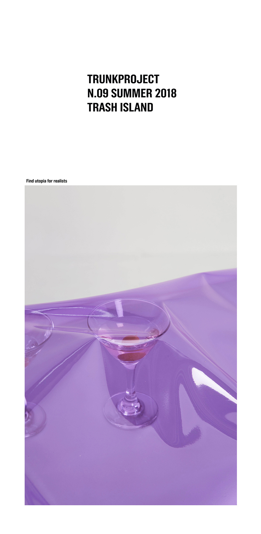 트렁크프로젝트(TRUNK PROJECT) 언발란스 슬리브 티셔츠_ 퍼플