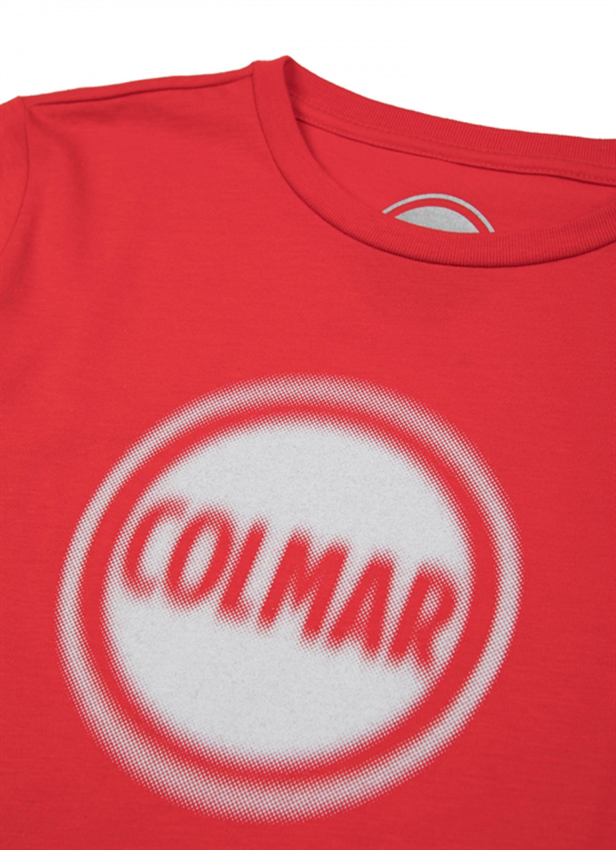 콜마(COLMAR) 아동 빅로고 프린트 티셔츠 다크레드