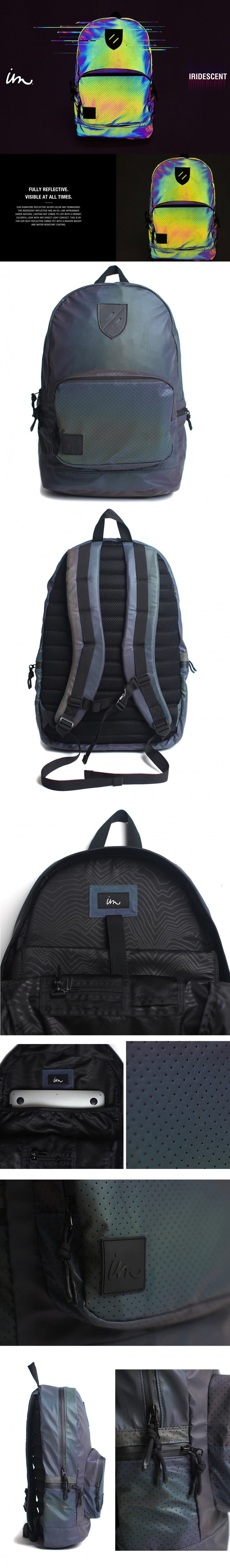 임페리얼모션(IMPERIALMOTION) 필모 이리디선트 리플랙티브 백팩 (리플랙티브 이리디선트)