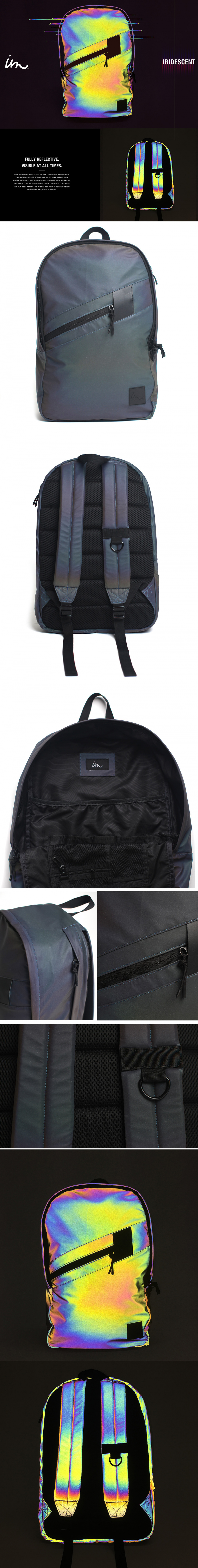 임페리얼모션(IMPERIALMOTION) 싱크모 이리디선트 리플랙티브 백팩 (리플랙티브 이리디선트)