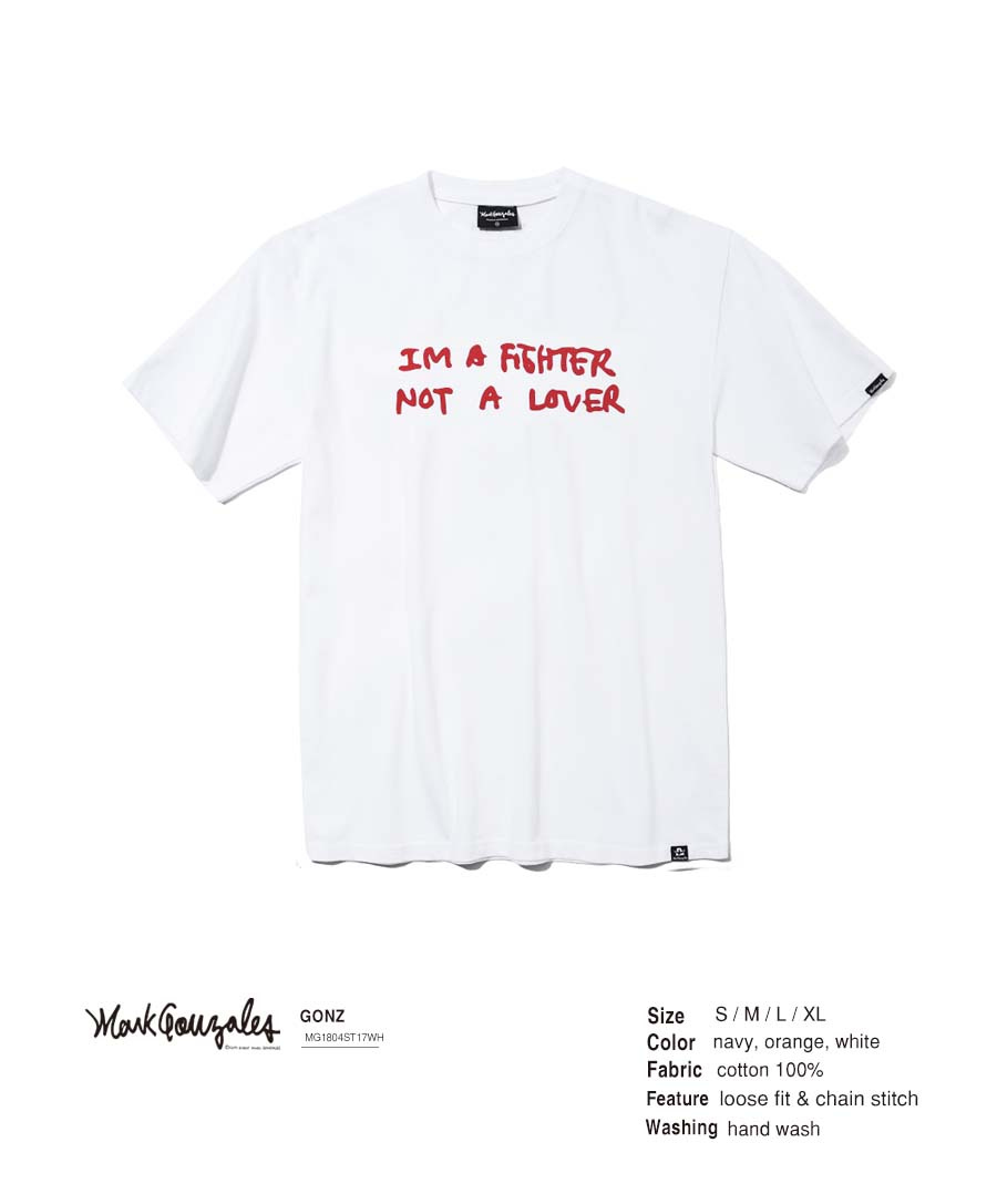 마크 곤잘레스(MARK GONZALES) FIGHTER T-SHIRTS WHITE
