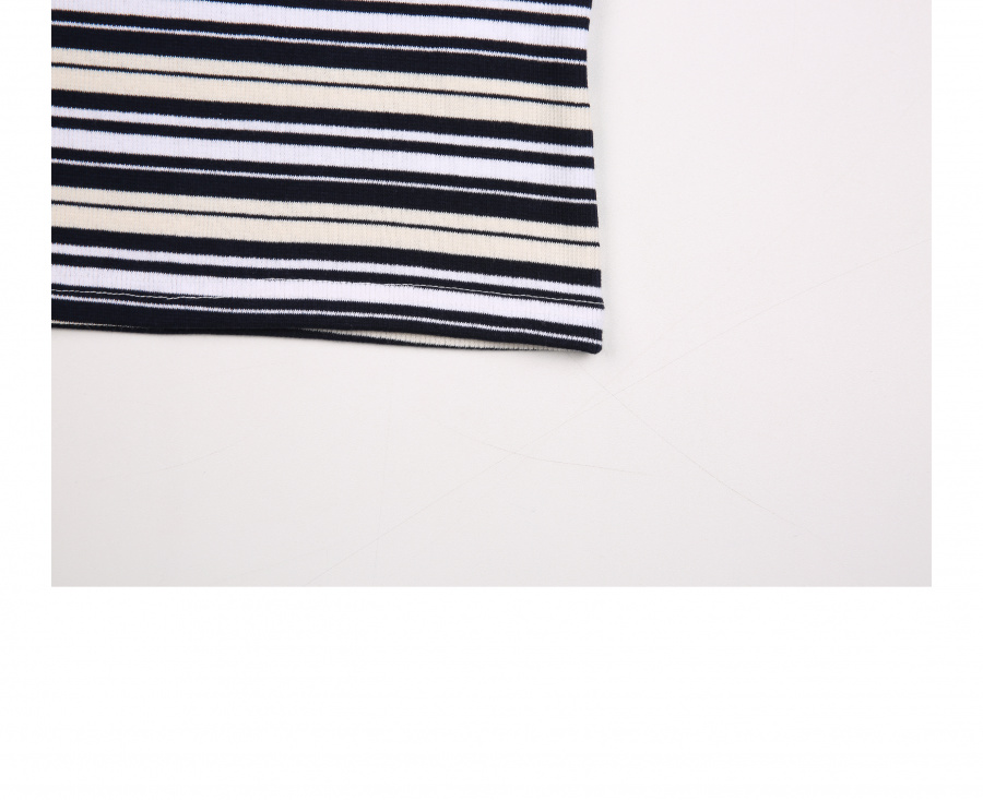 1993스튜디오(1993STUDIO) 스트라이프 크롭 티_블랙