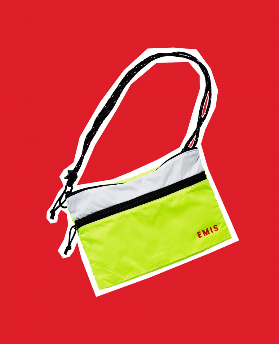이미스(EMIS) 네온 미니백 옐로우/화이트