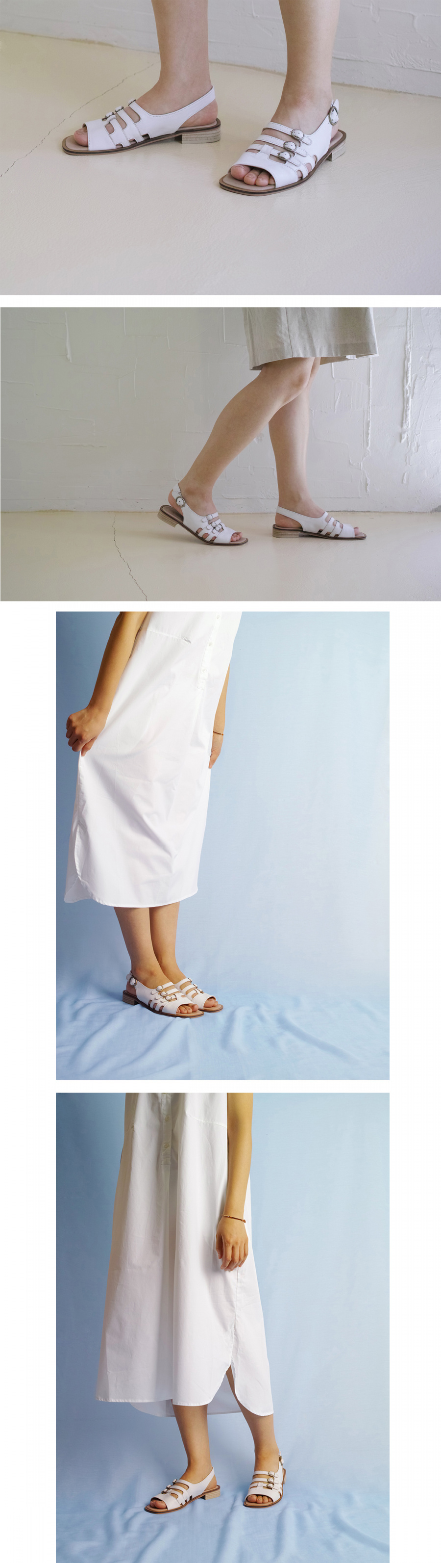 흰(HEENN) Light Rail 샌들 _ Off White