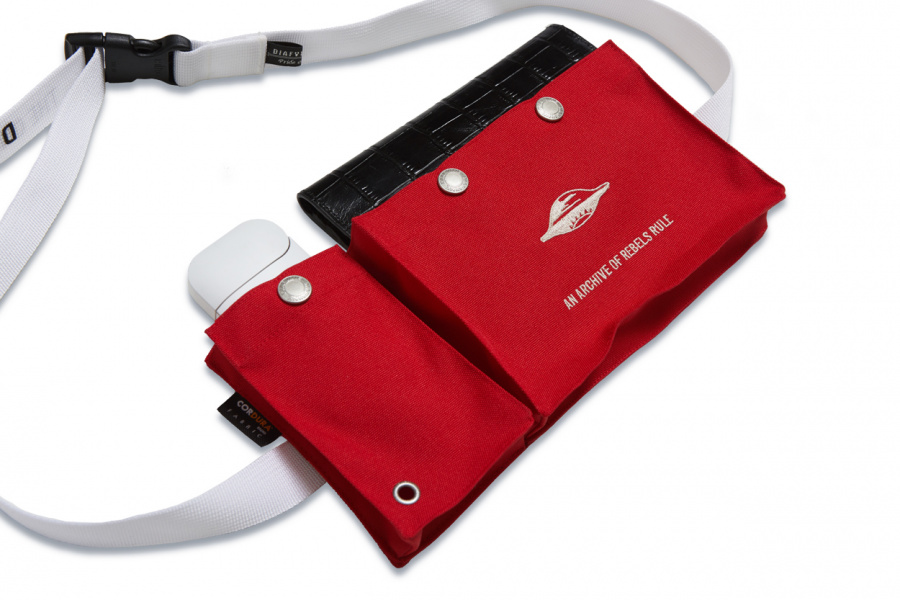 디아프바인(DIAFVINE) DV. LOT536 WAIST BELT / BAG -RED-