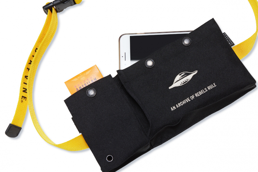 디아프바인(DIAFVINE) DV. LOT536 WAIST BELT / BAG -BLACK-