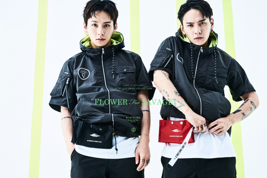 디아프바인(DIAFVINE) DV. LOT536 WAIST BELT / BAG -BLACK-