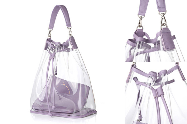 메르켄(MERKEN) SEE THROUGH BAG - Pink Beige