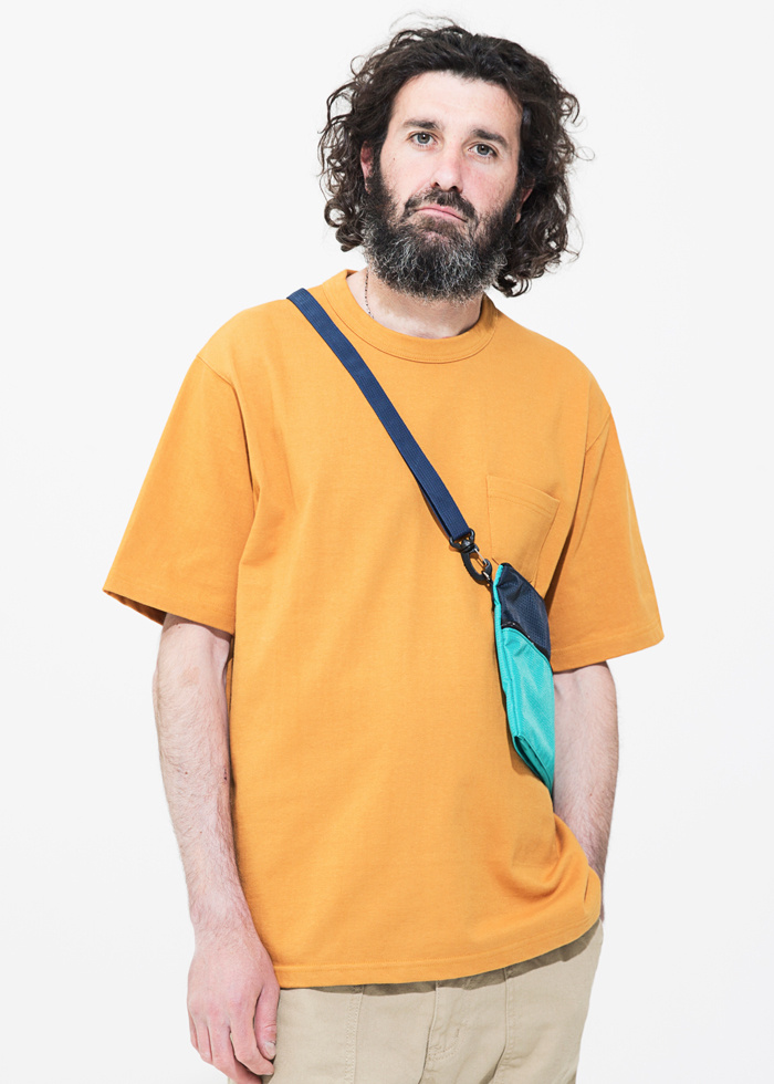유니폼브릿지(UNIFORM BRIDGE) sacoshe bag navy/mint