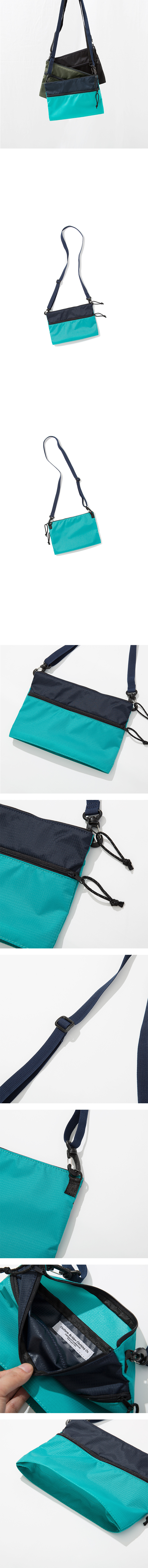 유니폼브릿지(UNIFORM BRIDGE) sacoshe bag navy/mint