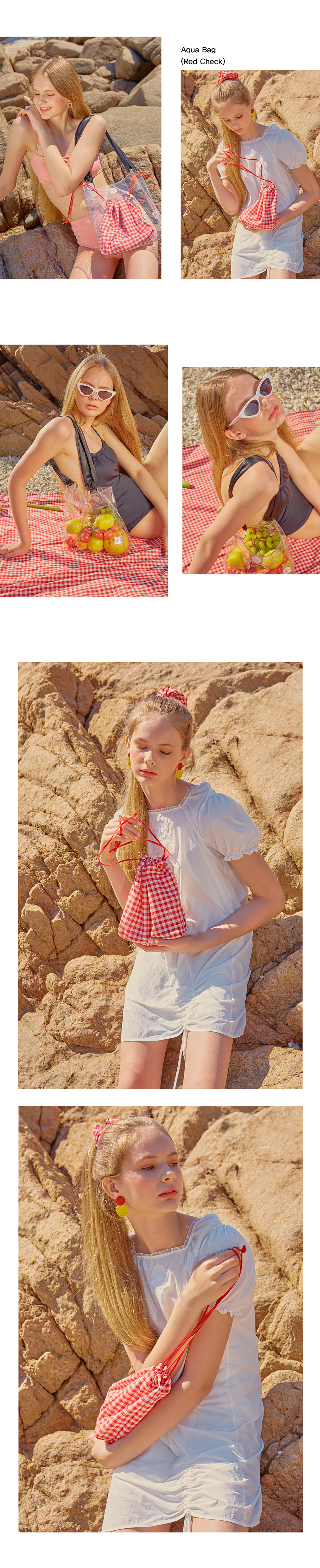 비피비(BPB) 아쿠아 백 (레드 체크)