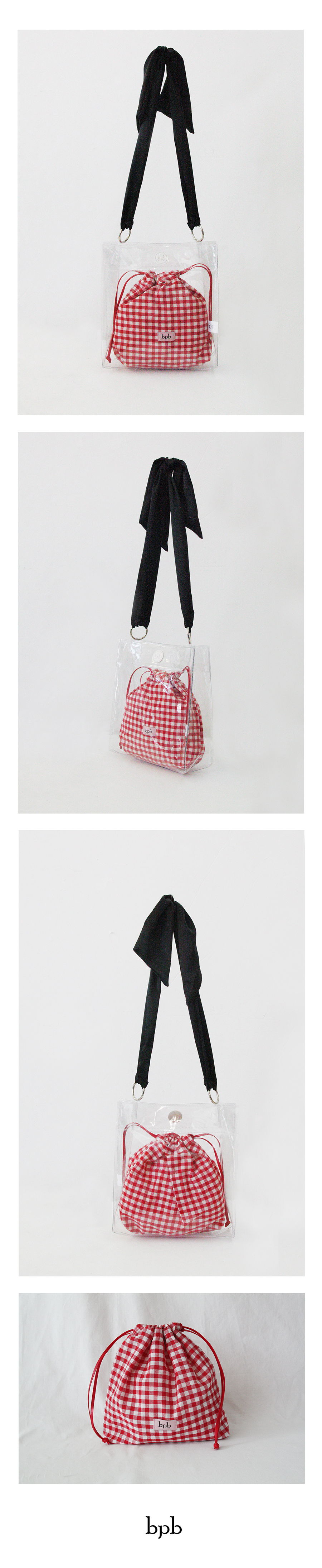 비피비(BPB) 아쿠아 백 (레드 체크)