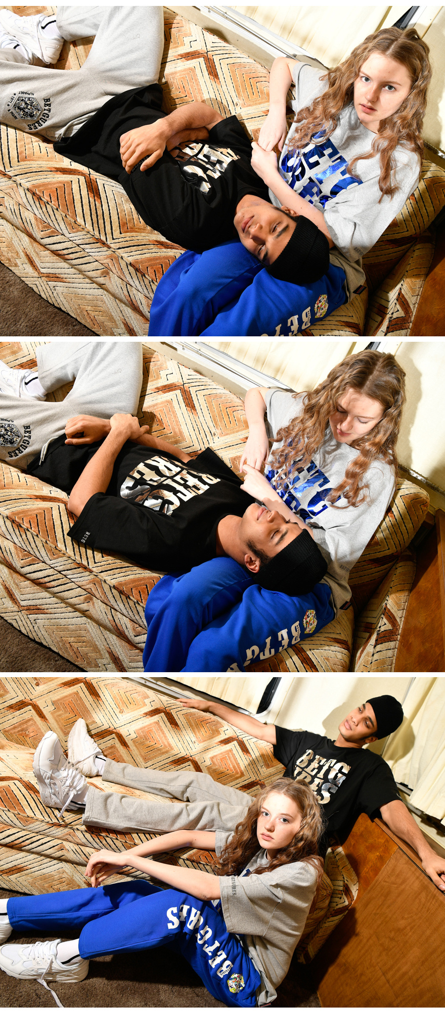 벳규어스(BETGURES) [UNISEX] 20수 박스 오버핏 글램스카치 미러 반팔 티셔츠