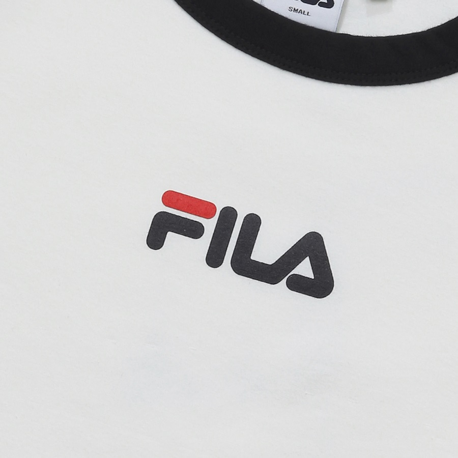 휠라(FILA) 슬림핏 크롭 티셔츠(FS2RSA2156FOWH)