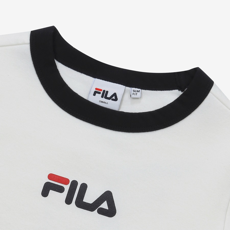 휠라(FILA) 슬림핏 크롭 티셔츠(FS2RSA2156FOWH)
