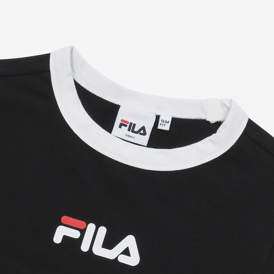 휠라(FILA) 슬림핏 크롭 티셔츠(FS2RSA2156FBLK)