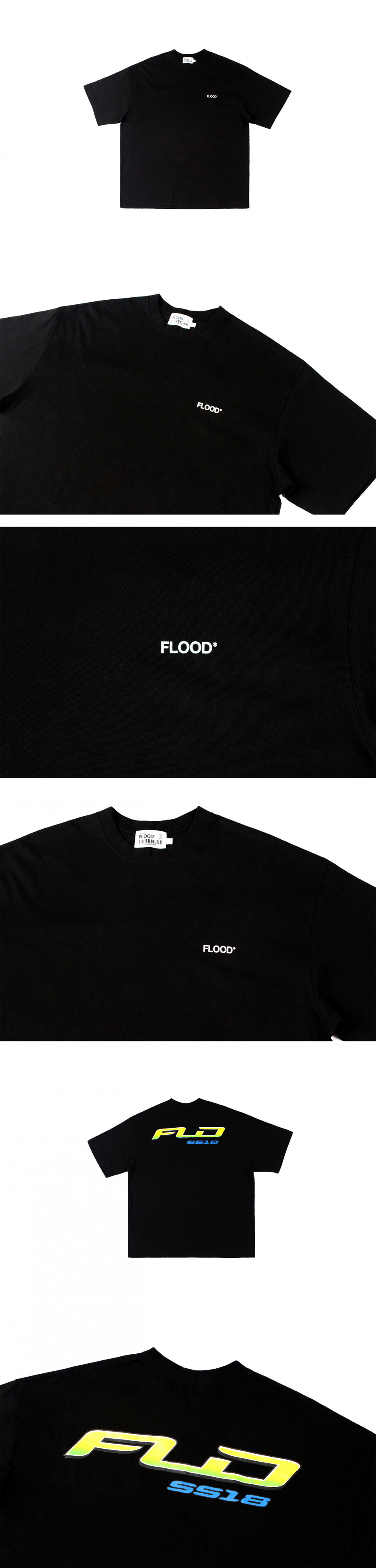 플러드(FLOOD) FLD SS18 RACING LOGO T-SHIRTS / BLACK