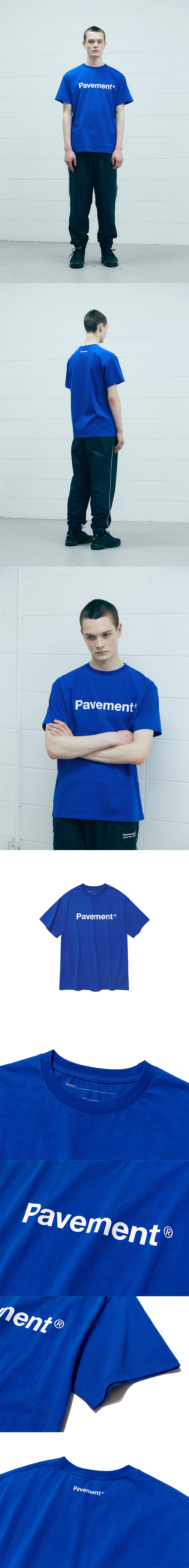 페이브먼트(PAVEMENT) BASIC LOGO SHORT SLEEVE HS [BLUE]
