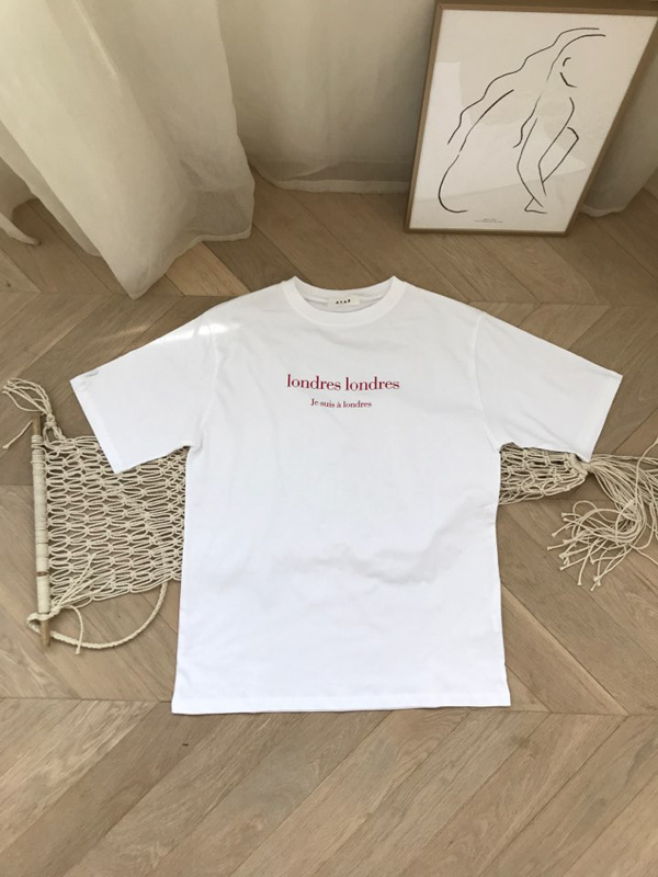 아타르(ATAR) 론드헤 오버핏 반팔 티셔츠 화이트