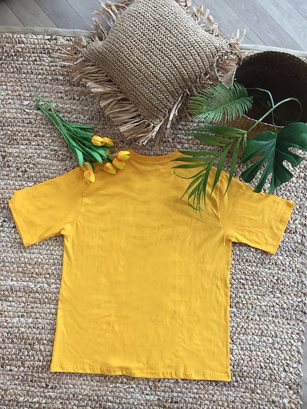 아타르(ATAR) 론드헤 오버핏 반팔티셔츠 옐로우