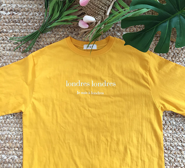 아타르(ATAR) 론드헤 오버핏 반팔티셔츠 옐로우