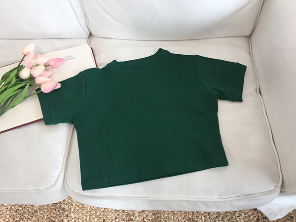 아타르(ATAR) 론드헤 반팔 크롭탑 티셔츠 그린