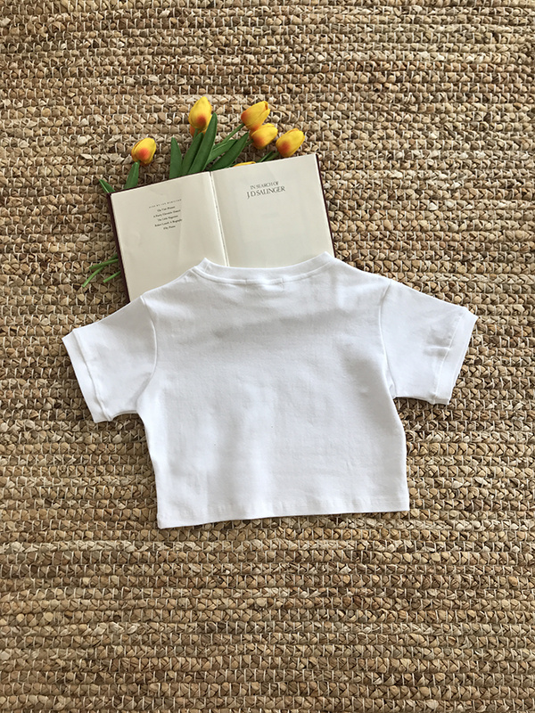 아타르(ATAR) 론드헤 반팔 크롭탑 티셔츠 화이트