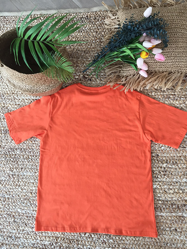 아타르(ATAR) 라 쥬흐네 오버핏 반팔 티셔츠 오렌지