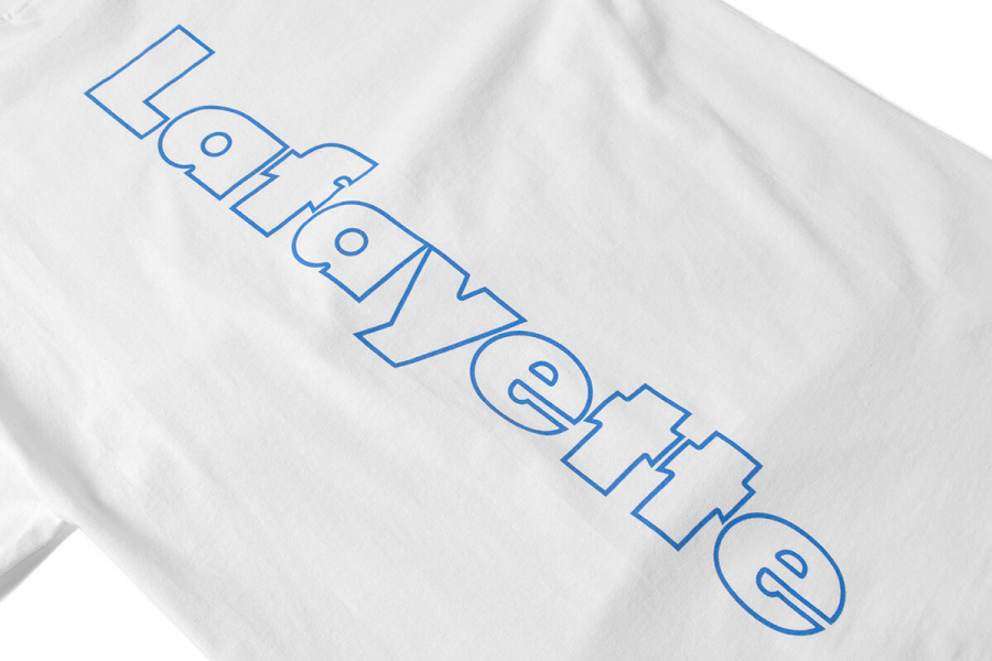 라파예트(LAFAYETTE) OUTLINE HUGE LOGO TEE WHITE