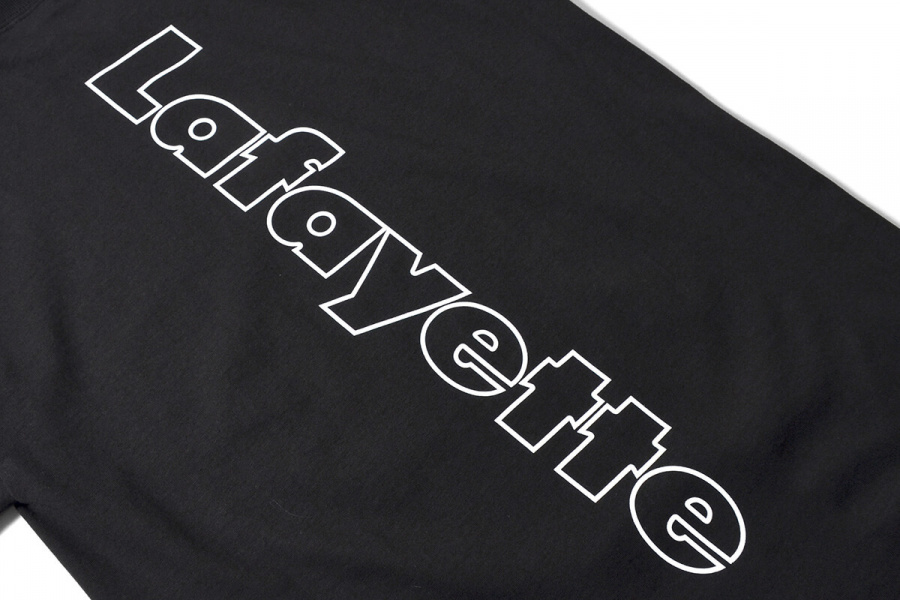 라파예트(LAFAYETTE) OUTLINE HUGE LOGO TEE BLACK
