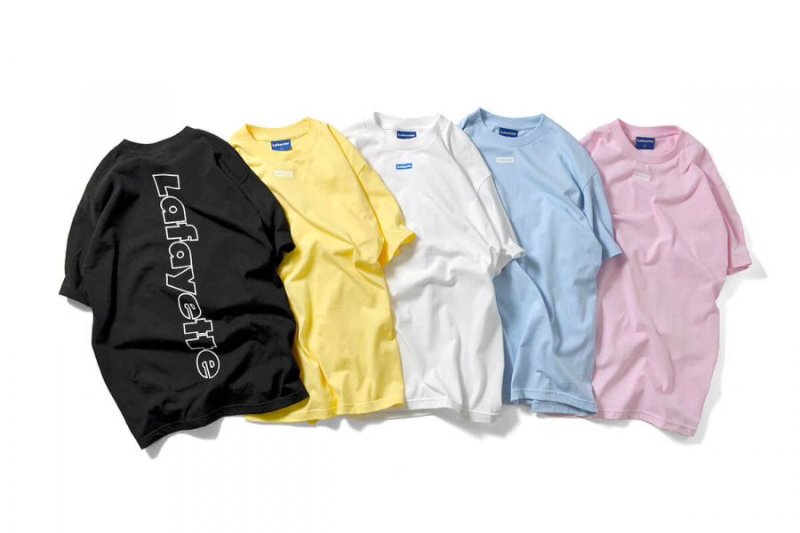 라파예트(LAFAYETTE) OUTLINE HUGE LOGO TEE BLACK