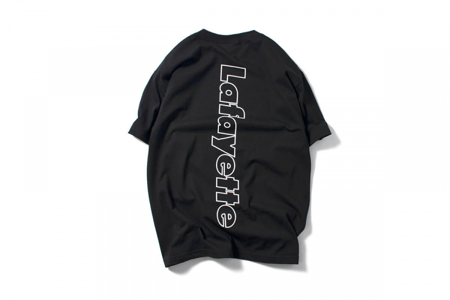 라파예트(LAFAYETTE) OUTLINE HUGE LOGO TEE BLACK