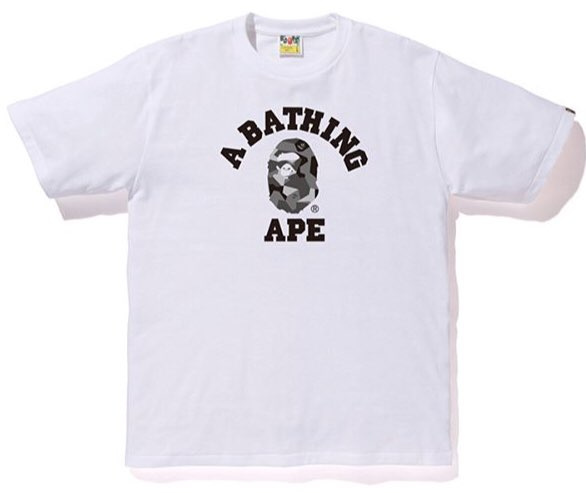 베이프(B.A.P.E) SPLINTER CAMO COLLEGE TEE