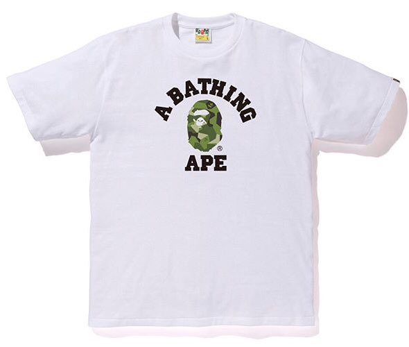베이프(B.A.P.E) SPLINTER CAMO COLLEGE TEE