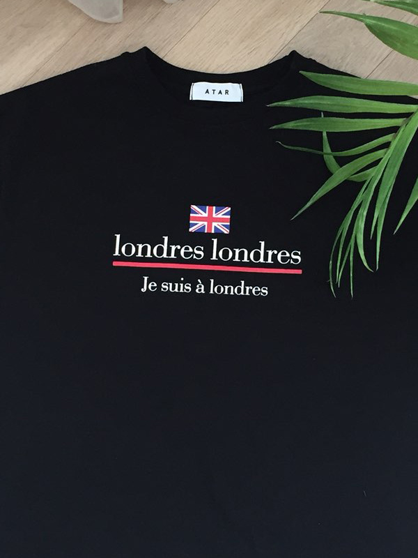 아타르(ATAR) 컬러 잉글랜드 오버핏 반팔 블랙