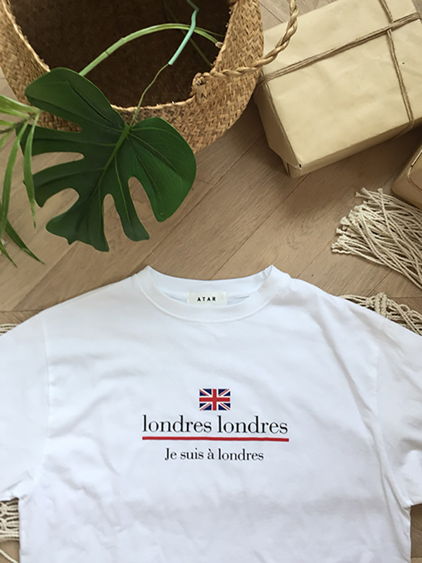 아타르(ATAR) 컬러 잉글랜드 오버핏 반팔 화이트