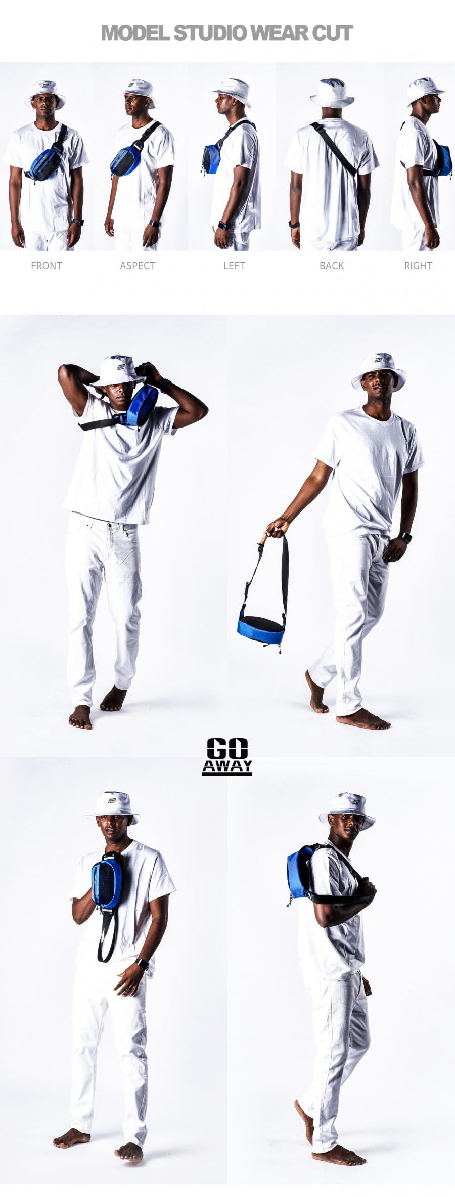 고어웨이(GO AWAY) 베리어스 웨이스트 백 (블루)