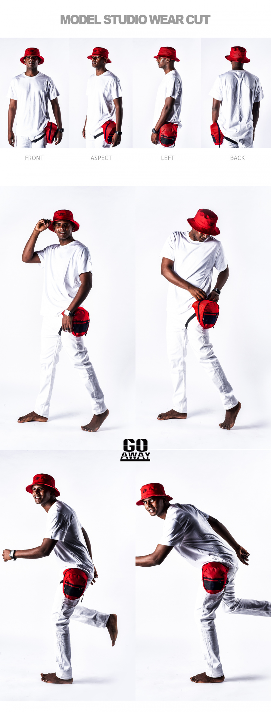 고어웨이(GO AWAY) 베리어스 레그 백 (레드)